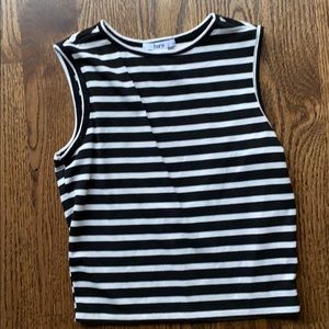 Bar III stripe tank w/cutout back